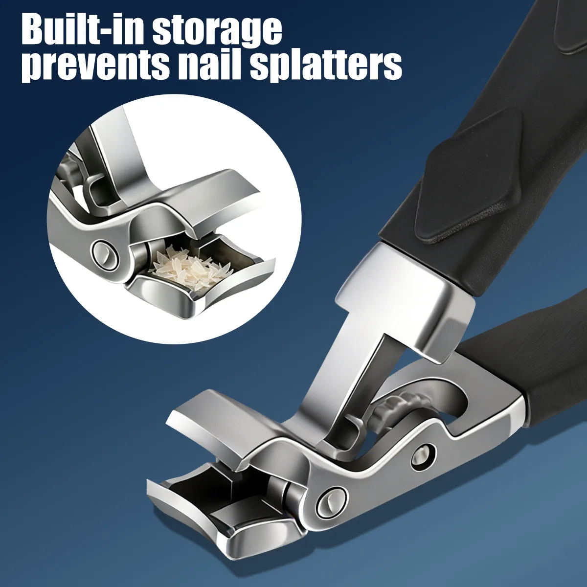 Stainless steel precision nail clippers, for thick and ingrown nails—high precision trimmer; thick nail clippers