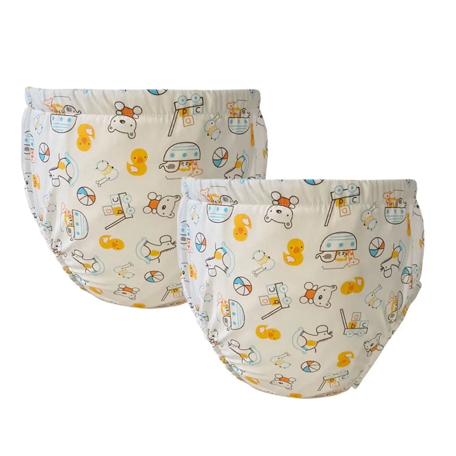 2 pieces Little Bear Print Adult Baby Night Diaper Incontinence Pad Pants