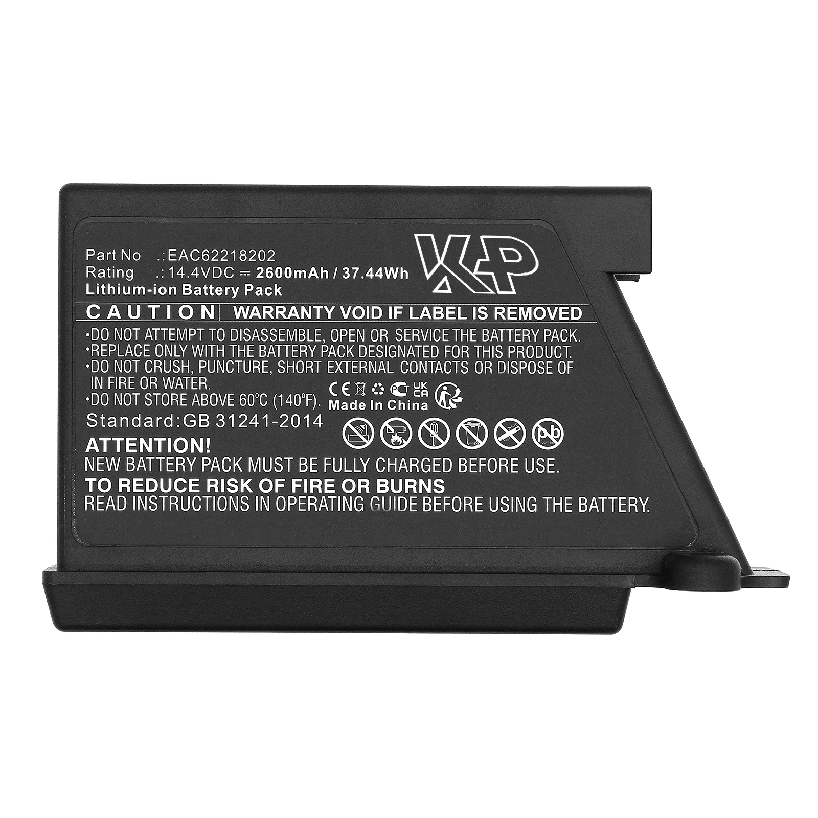 Replacement Battery forLG:EAC60766112 EAC60766113 10027805 B056R028-9010 VRH950 HOM-BOT 2.0 3.0 VR1013WS VR1013RG,Vacuum-2600mAh