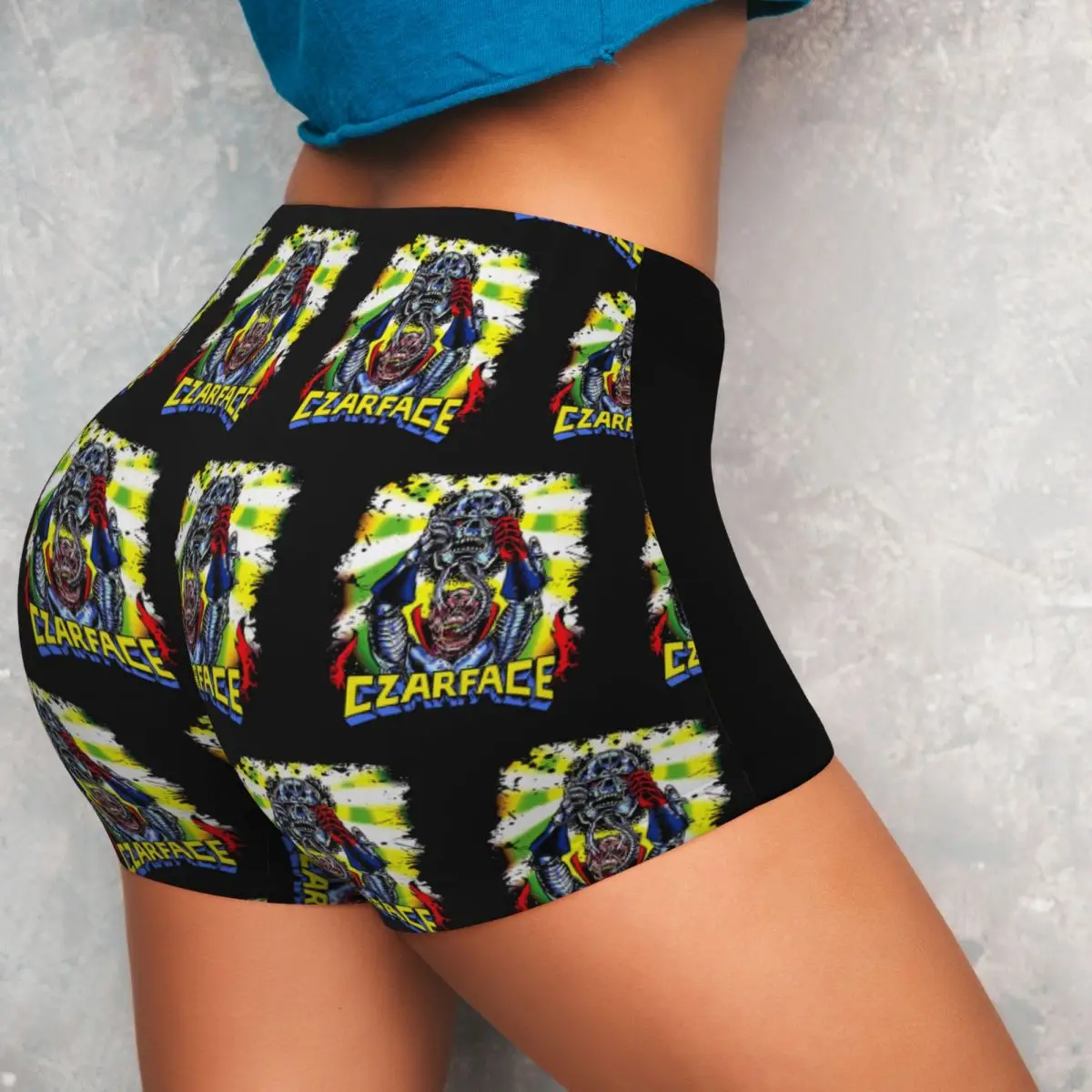 Benutzerdefinierte Czarface Merch Yoga-Shorts für Damen, Fitnessstudio, Workout, Laufen, Sport, Volleyball, Biker-Shorts