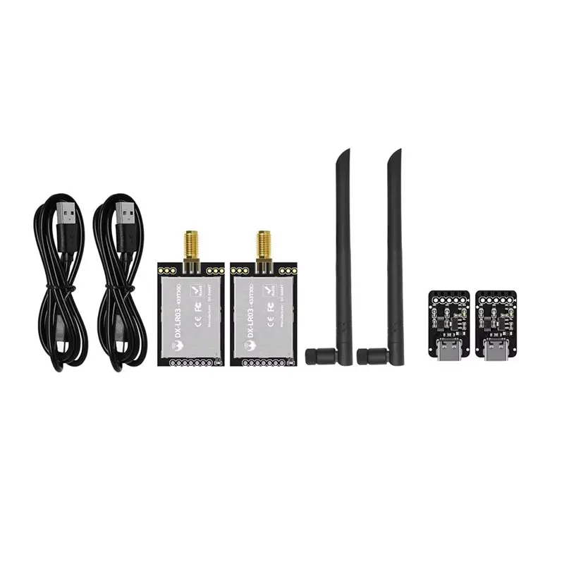 

AAAEL-DX-LR03 433-475 МГц Модуль Lora 10 км Мощность передачи дальнего действия 27 дБм Последовательный порт Uart AT ASR6601