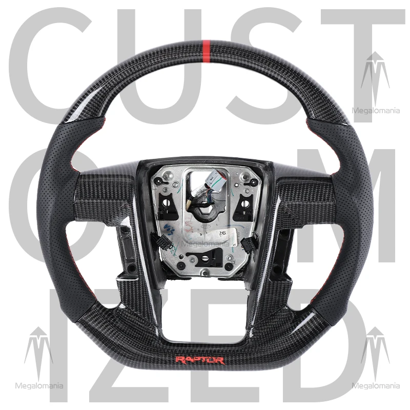 

Custozming Carbon Fiber Steering Wheel Fit For Ford Ranger Ford Raptor F150 F-150 SVT Focus LED Steering Wheel
