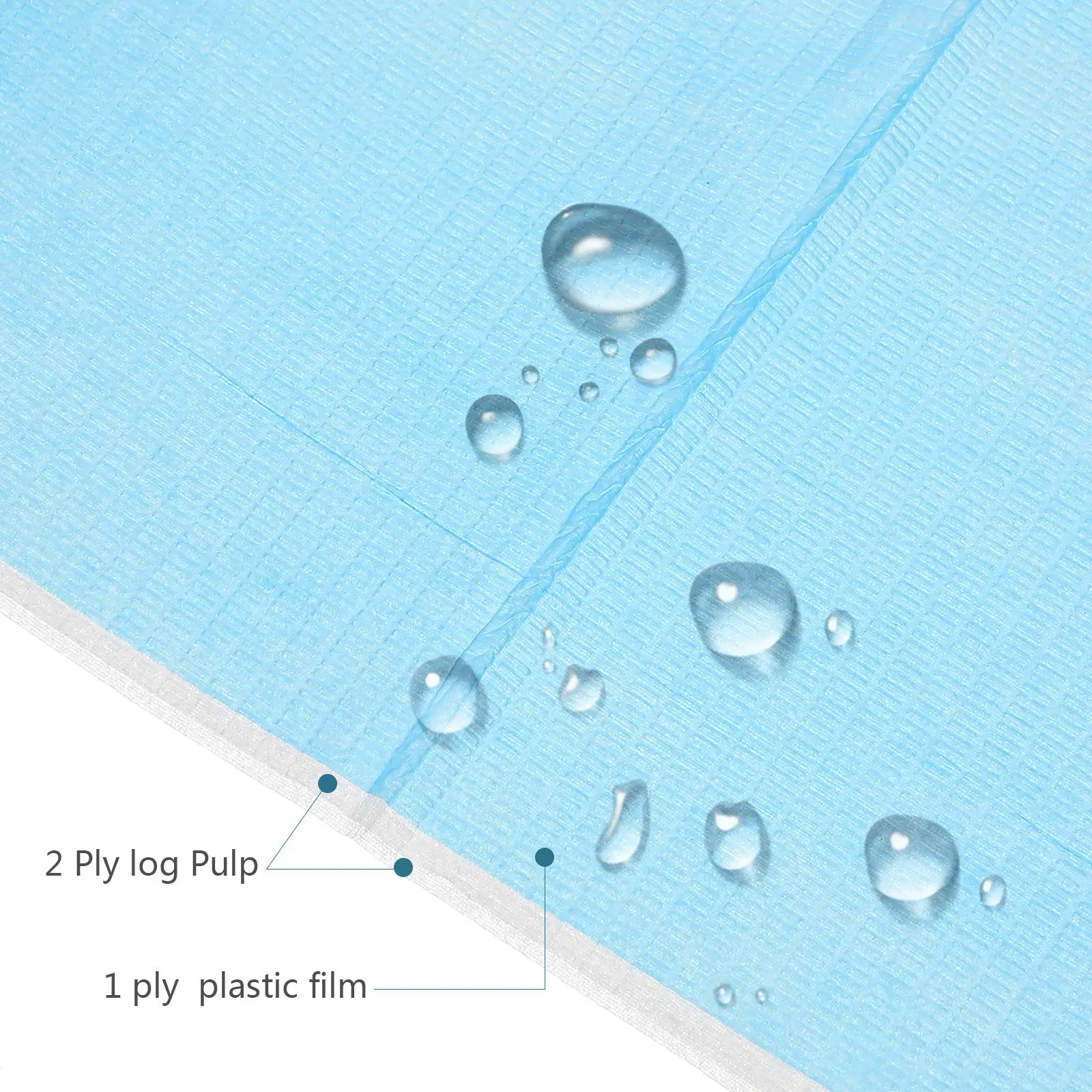 

30 Pieces Waterproof Bibs for Elders Disposable Feeding Aprons Blue Plastic Lunch Towels Care Supplies Keeps Dry While Eating