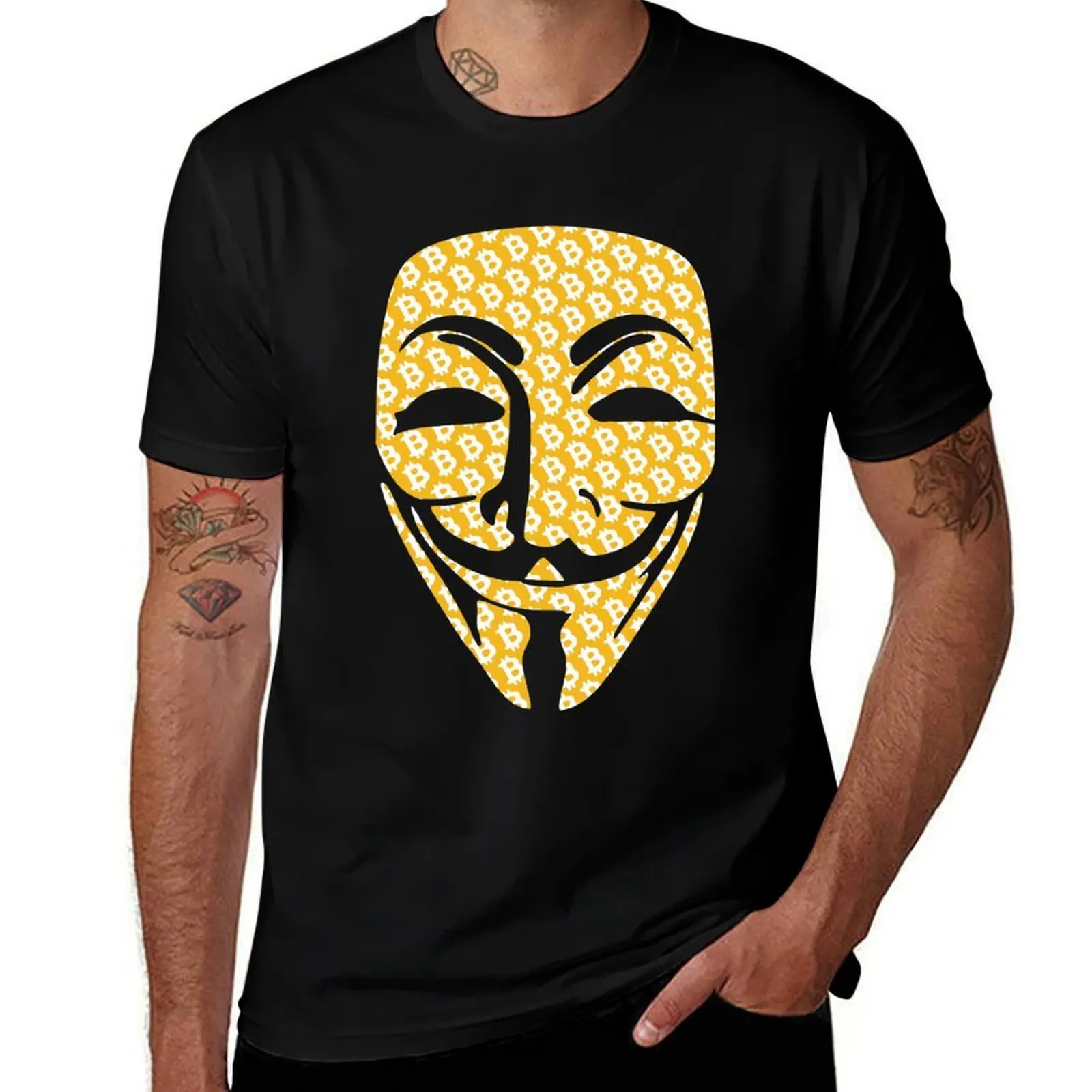 

Anonymous Bitcoin T-Shirt cotton t shirts man 100% man t shirt cotton high quality cotton t shirts high quality T-Shirt