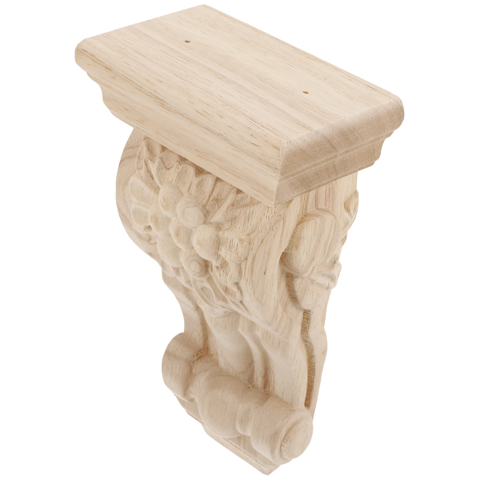 

Wood Carved Stigma 10x18x6cm Simple Corbels Shelf Decor Wooden Carving European Villa DIY Ornament Elegant Wood Hardware