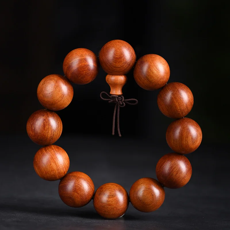 Indonesian Jade-like Translucent Blood Dragon Wood Bracelet 2.0 for Men's Meditation and Buddhist Prayer Beads