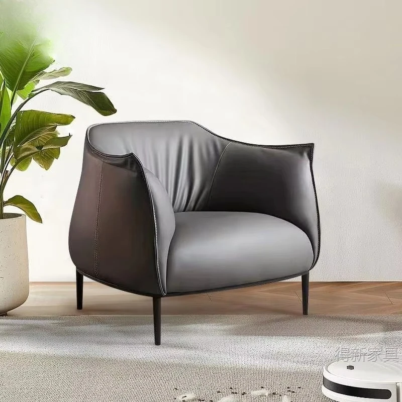 Home Small Apartment Cafe Hotel Light Luxury Simple Modern Style Tiger Chair Sofa Chair Set Microfiber Fabrics Living Room