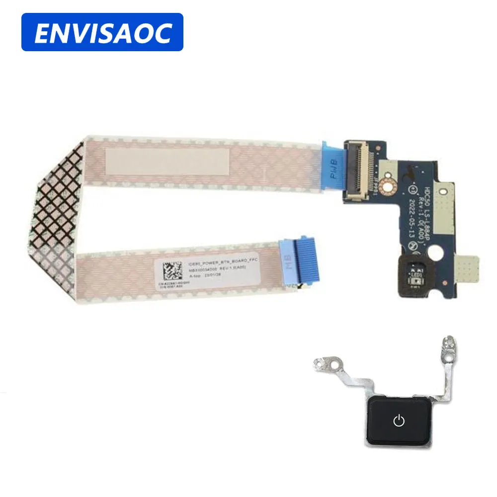 OEM For Dell Precision 7670 7680 M7670 M7680 Laptop Switch Power Button Board with Cable Repairing Accessories HDC50 LS-L884P