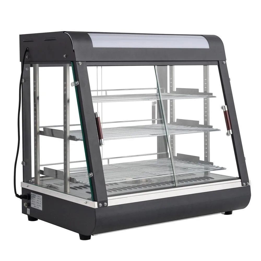 3 Tiers Electric Commercial Food Warmer Display Pizza Heated ShowCase 25W Bulb