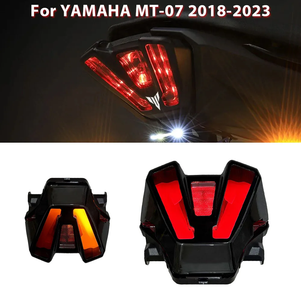 

Motorcycle brake light Assembly For YAMAHA MT-07 2018-2023 FZ07 MT07 LED Integrated siphon rear taillights Parking tail signal