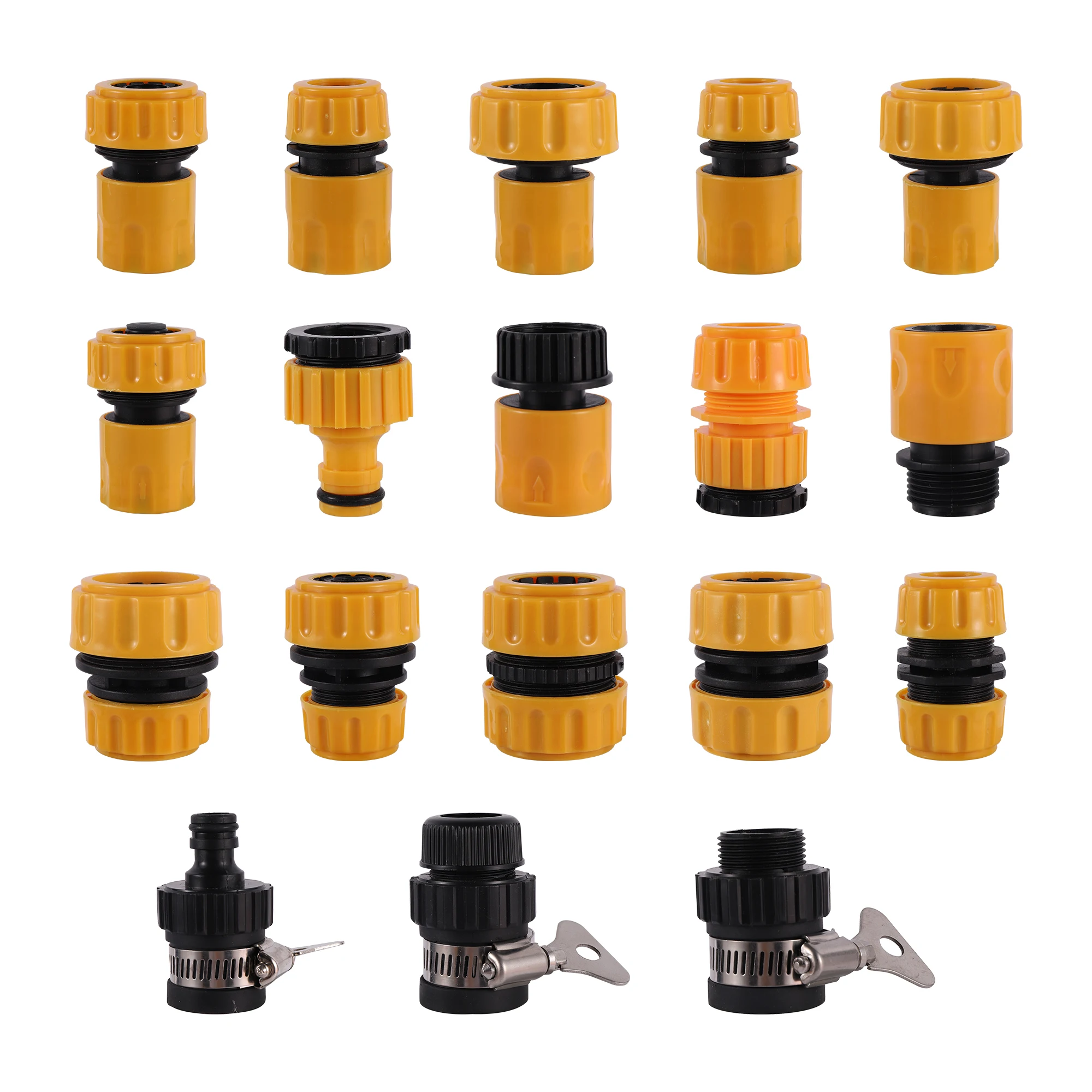 16mm Water Pipe Quick Connector Hose Fitting Plastic Standard Cooling Irrigation Drip Kit Garden Watering Hose Fitting Adapter