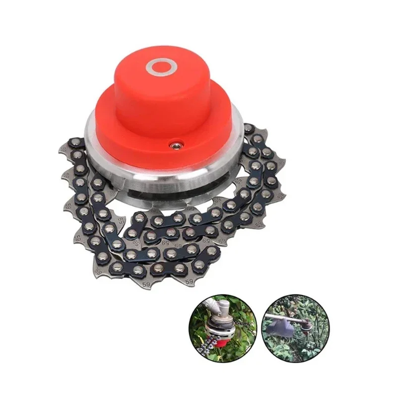 Lawnmower Head Replacement Universal 65Mn Lawnmower Upgraded with Coils Thicker Chain, Garden Tool Parts Garden Machine