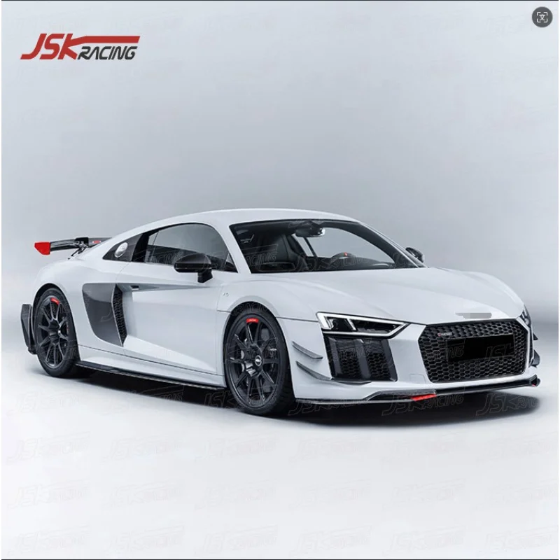 

Performance STYLE CARBON FIBER FRONT CANARDS BUMPER SPLITTER For 2016-2019 AUDI R8 V8 V10