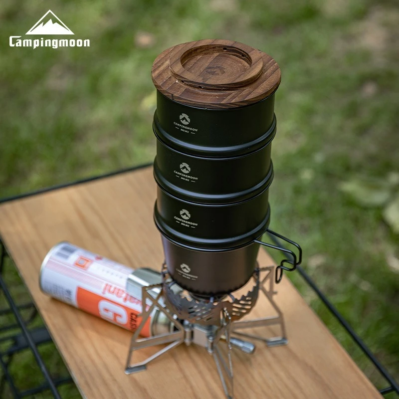 

CAMPINGMOON BKS-369 Stainless Steel Multi-Purpose Cookware Pot Food Steamer for Outdoor Camping