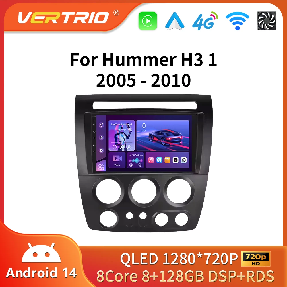 Android16 Radio de coche para Hummer H3 1 2005 2006 2007 - 2010 navegación GPS reproductor de vídeo Multimedia estéreo inalámbrico Carplay Auto 4G