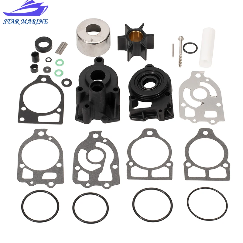 46-96148A8 Water Pump Impeller Repair Kit With Housing/Base For Mercury V6 150-225 HP Outboard Motor 46-42579A4 46-44292A3