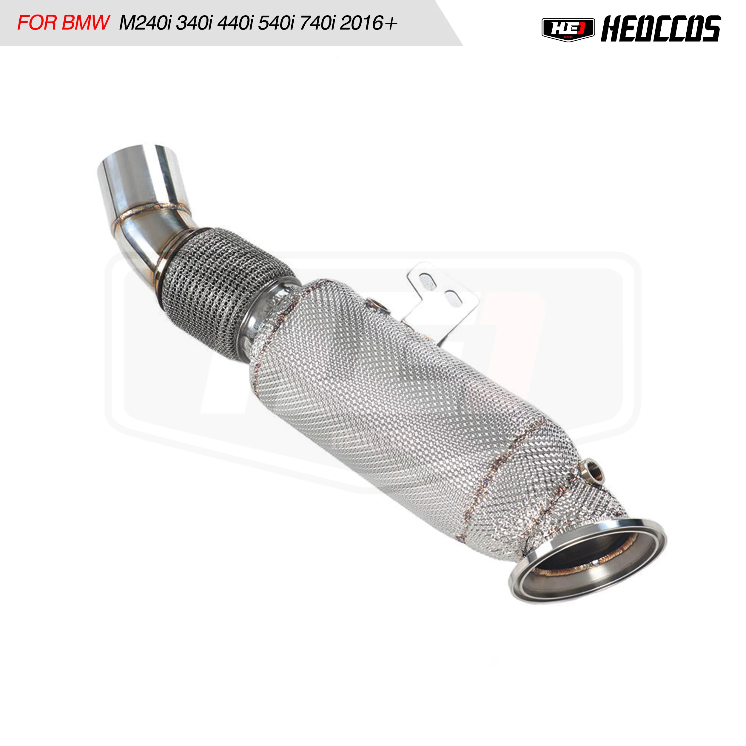 

HEO Catted Downpipe For BMW B58 M240i 340i 440i 540i 740i 2016+ Exhaust 304SS Stainless Steel