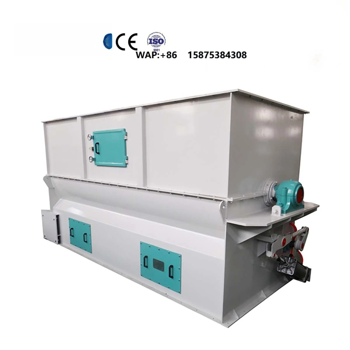 New Horizontal Ribbon Feed Mixer 4t/Batch Stainless Steel High Capacity for Powder and Granule Mixing Factory Price