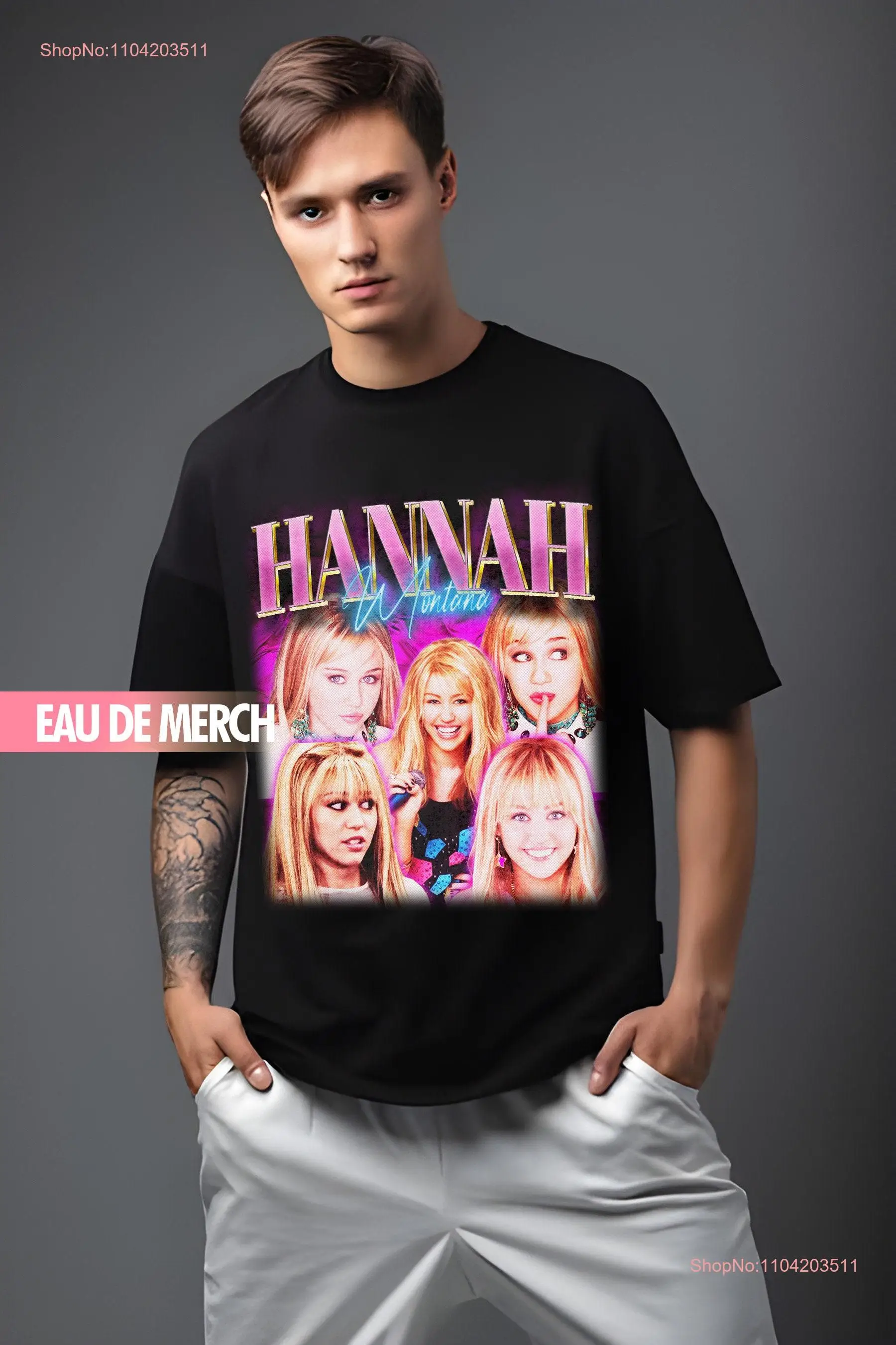 HANNAH MONTANA TEES T Shirt 90s Homage Vintage Fan long or short sleeves