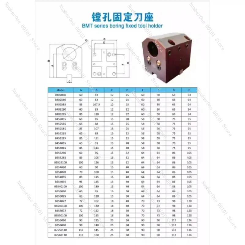 BMT40 BMT45 BMT55 BMT65 BMT75 Tool Holder for CNC Lathe Turning Milling OD ID Machining Boring Bar Holder