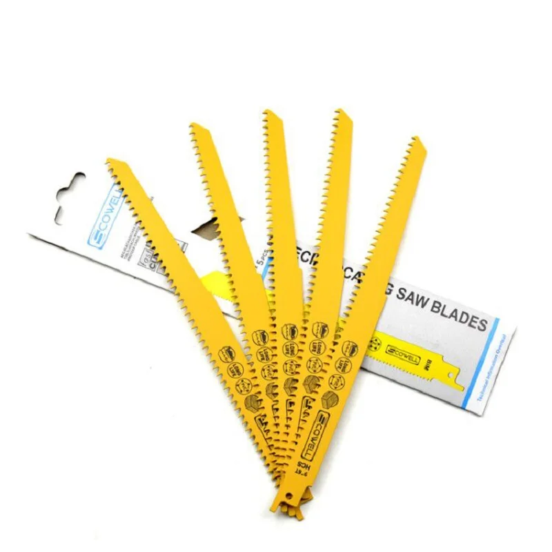 Hojas de sierra recíproca de demolición de 9 pulgadas 6TPI, hoja de sierra de sable para corte rápido de madera, herramientas de bricolaje, accesorios, rompecabezas