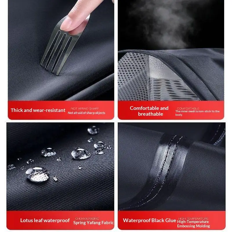 Full Body Raincoat And Rainpants Suit For Electric Bicycle Motorcycle Reflective Split Design For Takeaway Riding Storm Protec