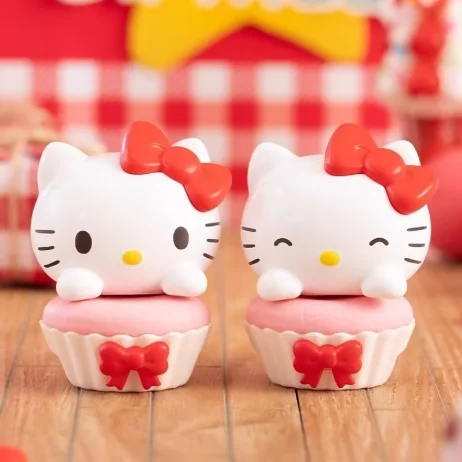 Sanrio mainan kotak buta dapat ditumpuk, Hello Kitty perayaan 50th dapat ditumpuk mode dapat ditumpuk hadiah anak-anak