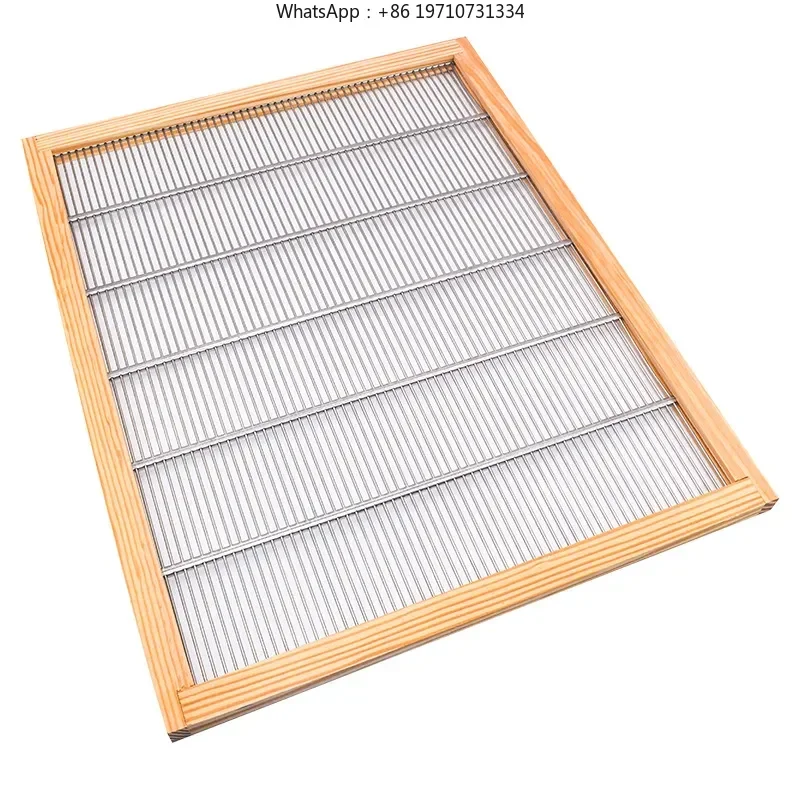 20 Pieces Wood Bound Stainless Steel Queen Excluder 8/10 Frames Galvanized Iron Beehive Queen Excluder for Beehives