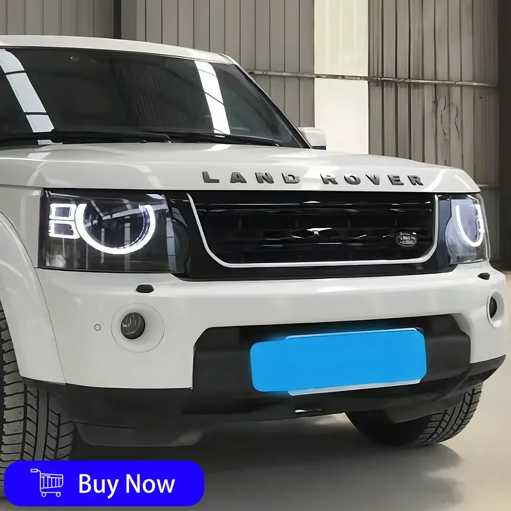 

Передние фонари автомобиля для Land Rover Discovery 4 2010-2016, светодиодные автомобильные фары в сборе, обновленный проектор, аксессуары с двумя линзами