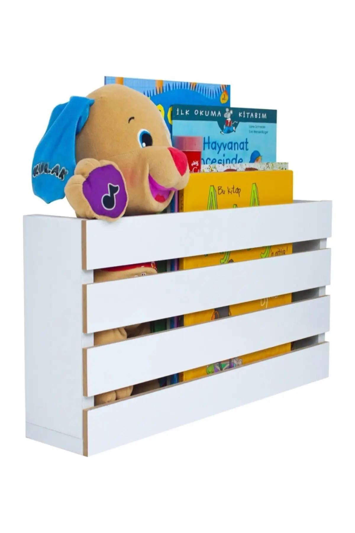 Child White Toy Cabinet bookcase Storage Box 2 Set Bookcase Wall Mount Book Rack