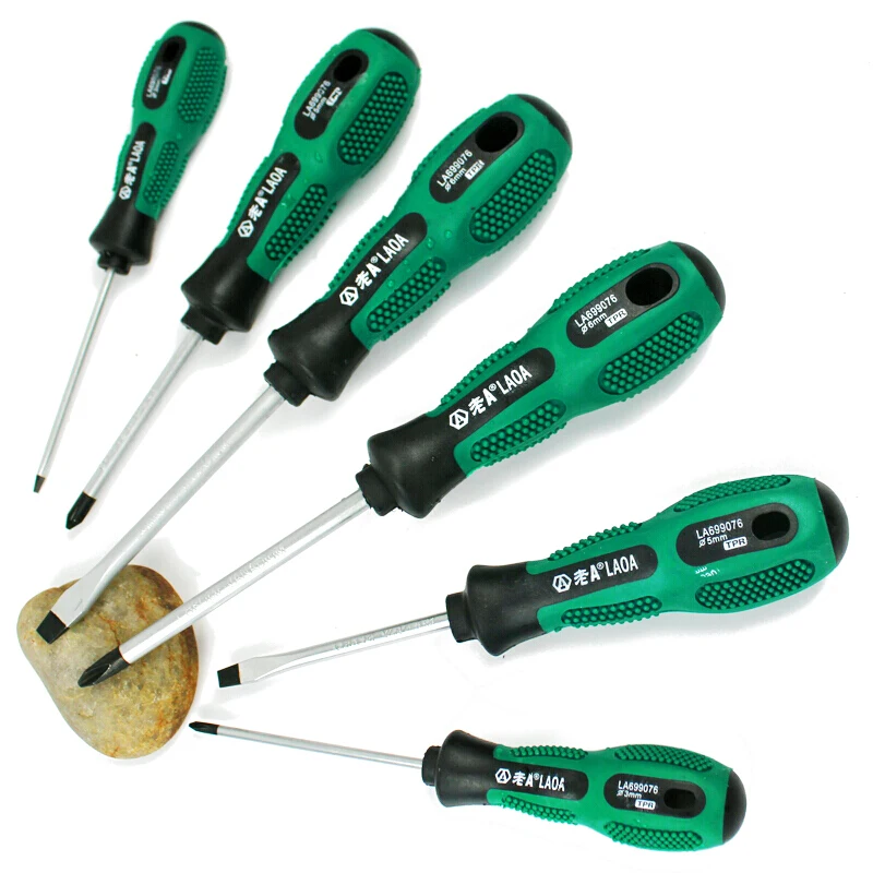 6PCS/9PCS Screwdrivers Set Cr- V Screw Driver Slotted and Phillips Screwdrivers Hand Tools Kit