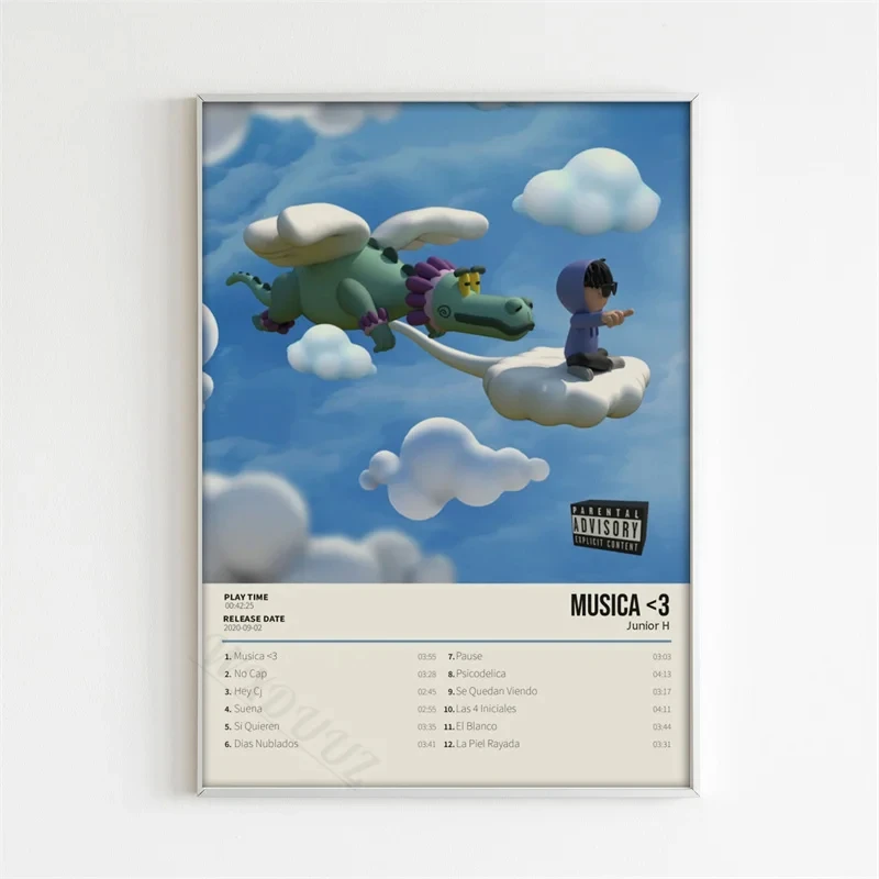 Music Hot Album Star Junior H Hip Hop Rap Living Room Canvas Painting Art Home Wall Decoration Picture Printing