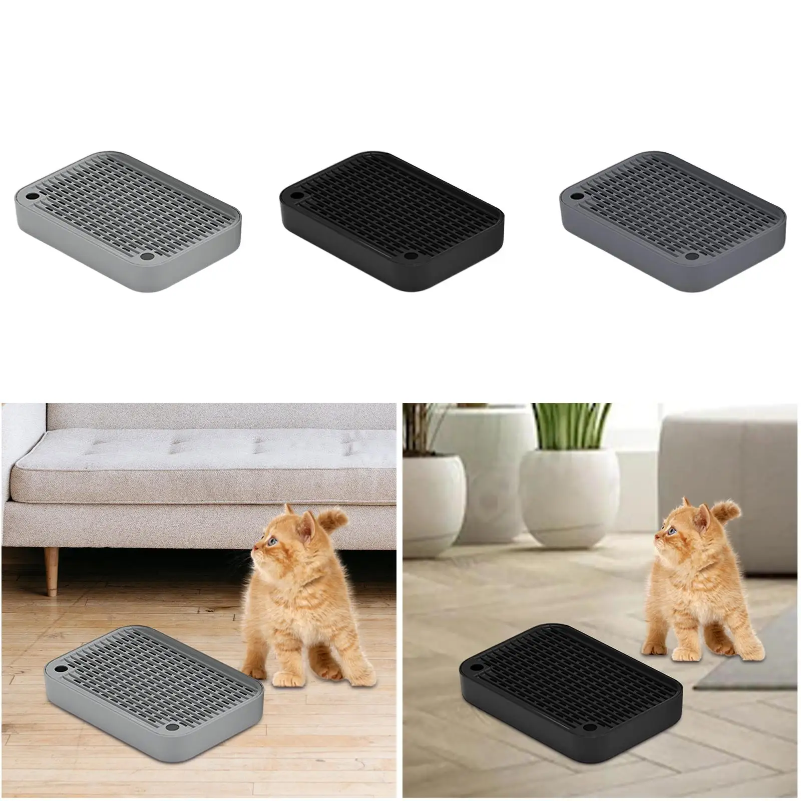 Caja de arena para gatos con plataforma integrada y bandeja - imagen 3