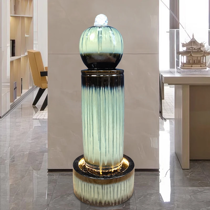 

Modern Living Room Home Decor Decoration Front Desk Gift Fountain Home Decor Office Ceramic Figurines Ornamento MHBJ