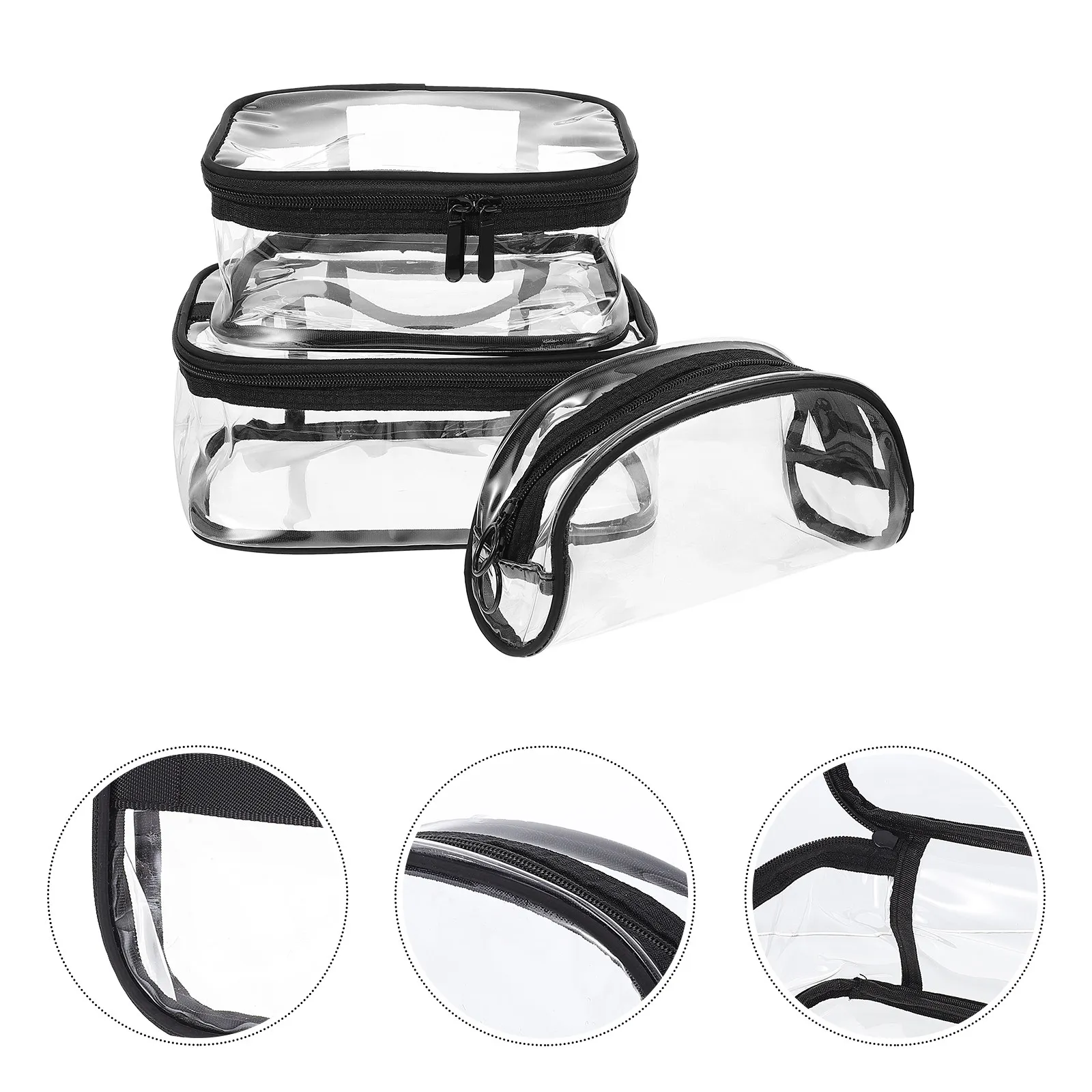 

Набор из 3 предметов: водонепроницаемая дорожная косметичка, легкий органайзер для туалетных принадлежностей из ПВХ для женщин, сумка для умывания из ПВХ