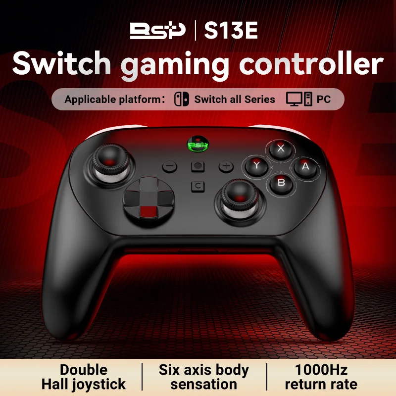 BSP-S13E Wireless Switch/Switch2 Game Controller Bluetooth Hall Rocker Dual Vibration Gaming Controller for PC TURBO Christmas