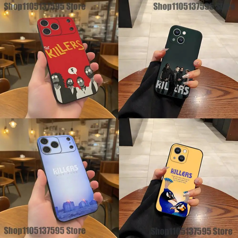 

Band The K-Killers Phone Case For iPhone 17,16,15,14,13,12,11,Pro,XS,Max,XR,Plus,E,SE4,Mini Black Soft Cover