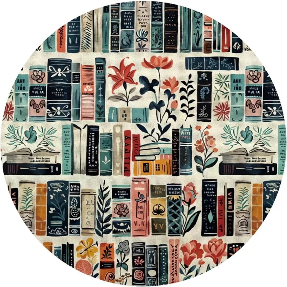 Mouse pad artisan Rectangular mouse pad floral bookshelf desk accessories book lovers gift non slip gaming mousepad