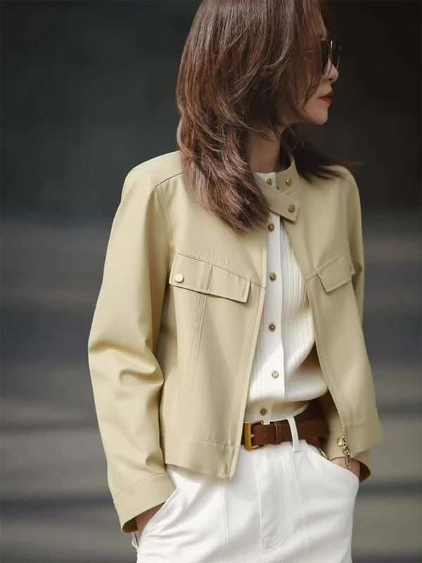 Stylish Women's Jacket Spring 2026 New Arrival Korean Style Standard Fit Short Outerwear Fashionable Trendy Youthful Top