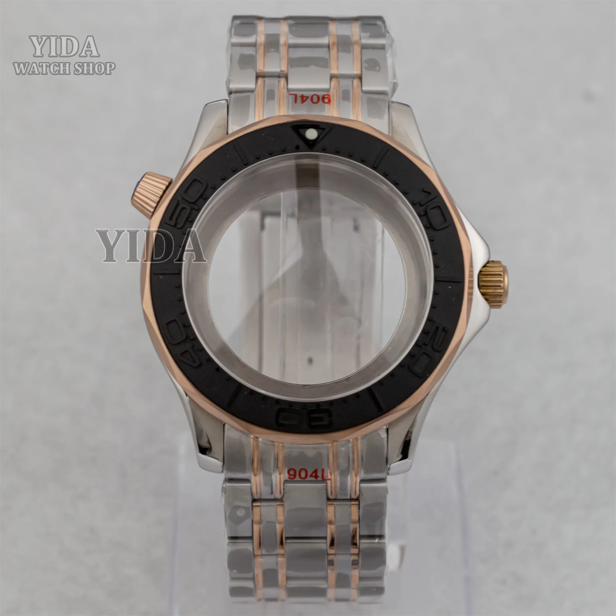 Para Seamaster 300 funda de reloj NH35 de 41MM pulsera de acero inoxidable 10ATM resistente al agua ajuste NH36 accesorios de reloj de movimiento reemplazar