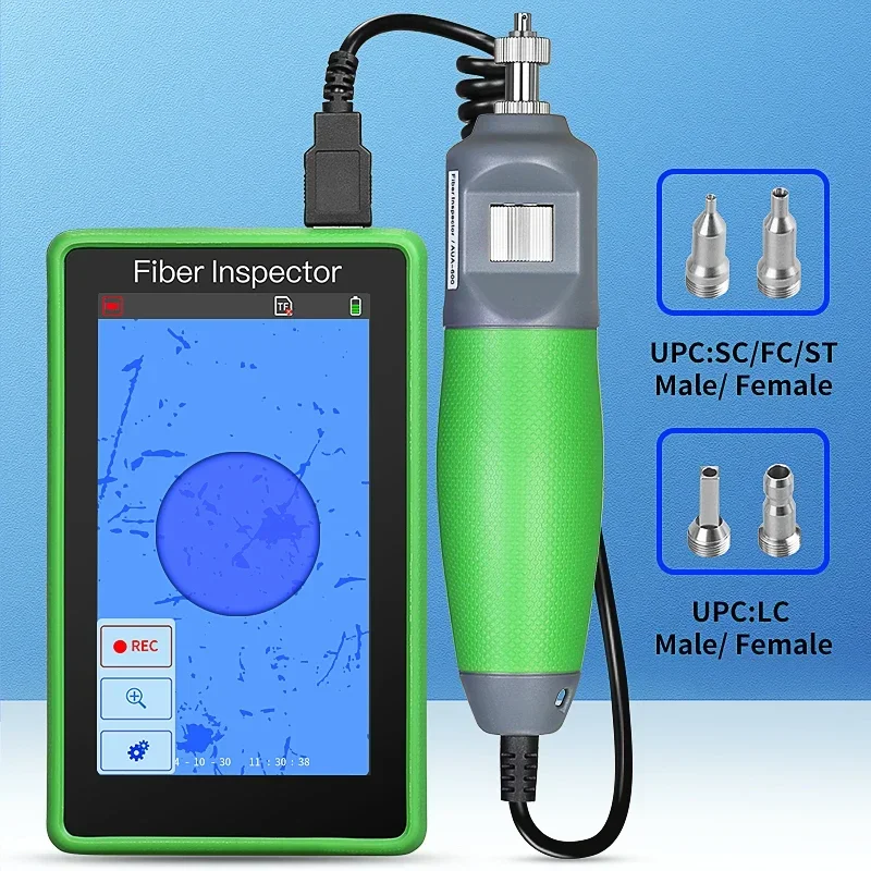 L-600 Inspectie Vezel Video Sonde Microscoop Glasvezel Eindgezichtsdetector Display Optisch Reinigingshulpmiddel UPC of APC