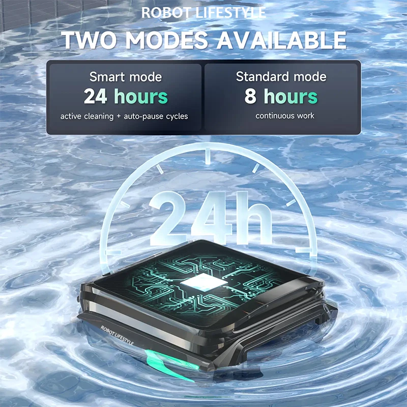 Pool Skimmer F1 Solar Powered Robotic Cleaner, 5200 mAH Lithium Battery,APP Control, 7L Large-Capacity Basket with Fine Filter