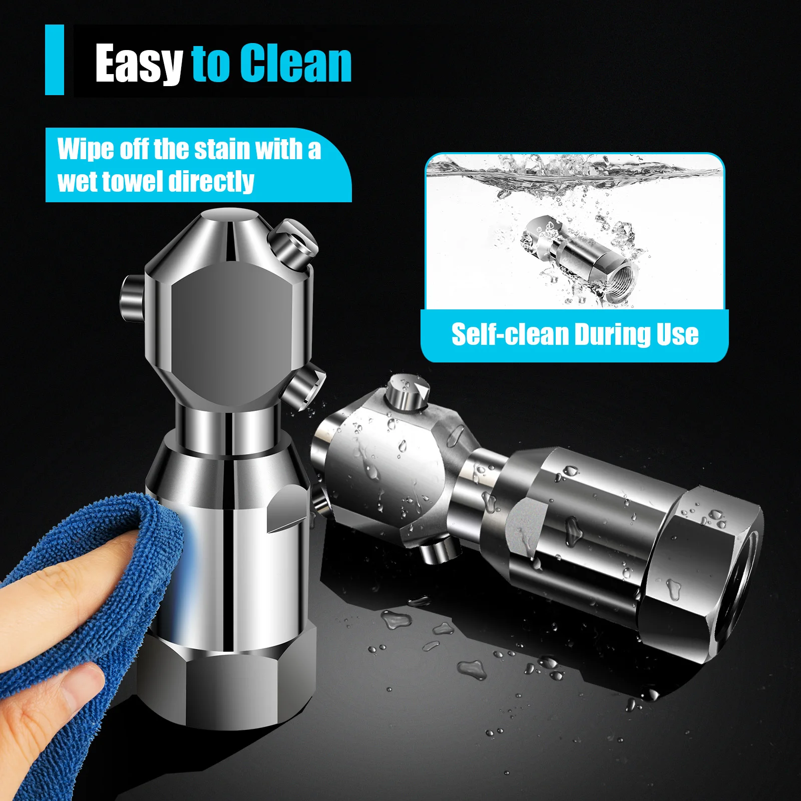 3/4" 360 Degree Rotating Spraying SS304 Full Tank Internal Washing Nozzle Heads