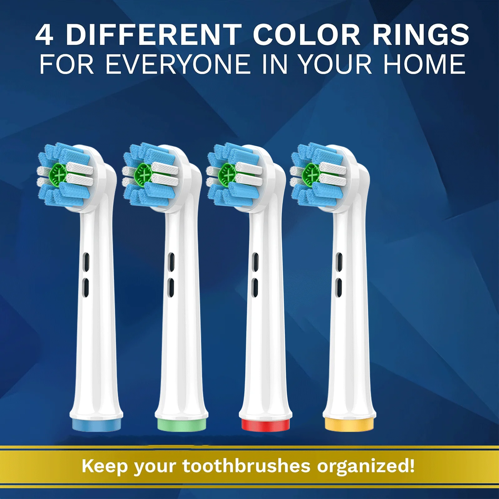 Precision-Clean Replacement Toothbrush Heads 4PCS/8PCS Advanced Bristle Technology For Optimal Oral Care Deep Cleaning