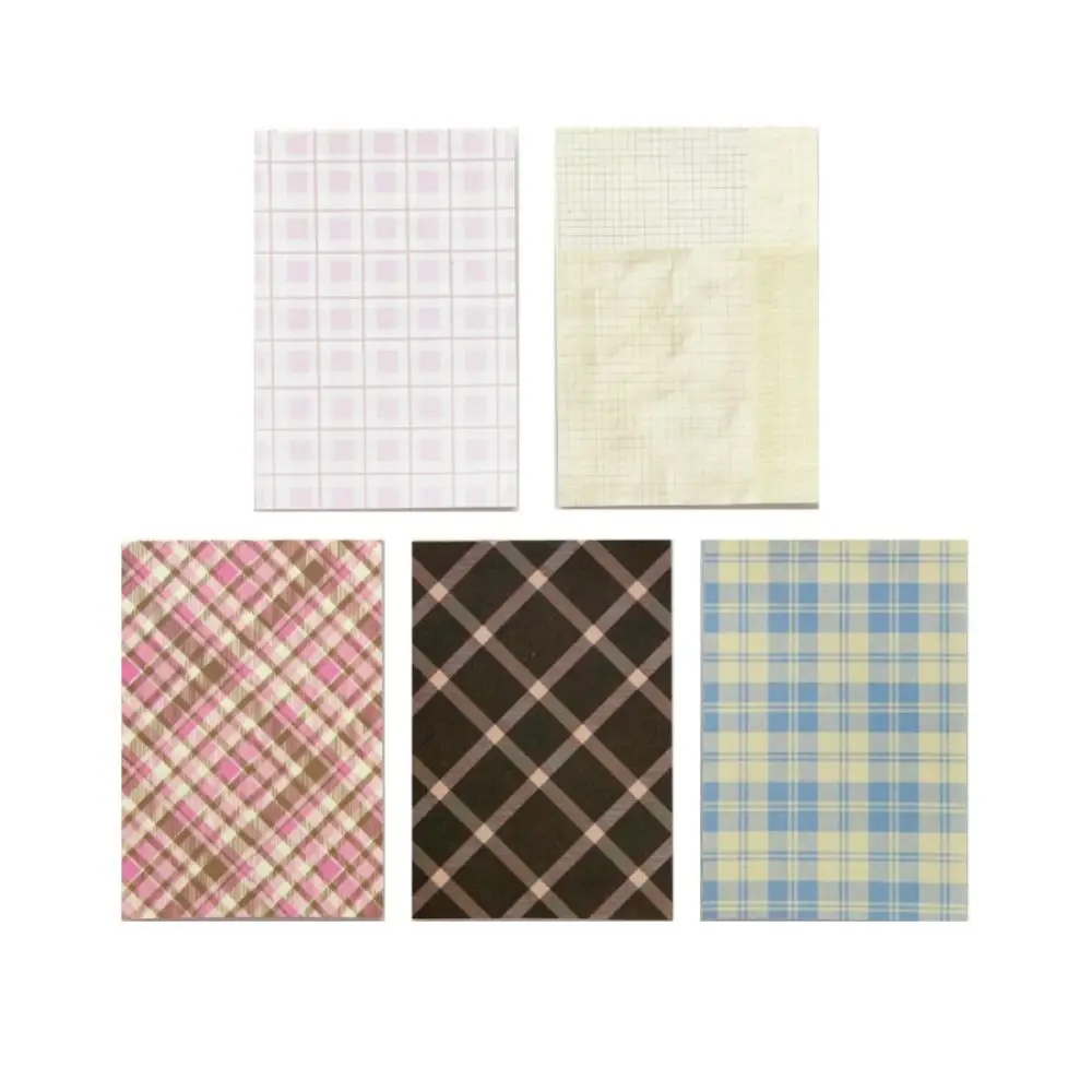 40pcs/pack Plaid Series Scrapbook Material Paper Aesthetic Pastel DIY Journaling Material Paper Collage Materials