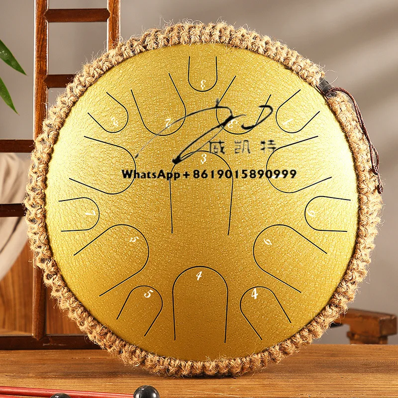 [Lu Ru Titanium Steel] طبلة فولاذية أثيرية مقاس 15 نغمة 14 بوصة لسان فولاذي ننسى القلق بألوان فارغة