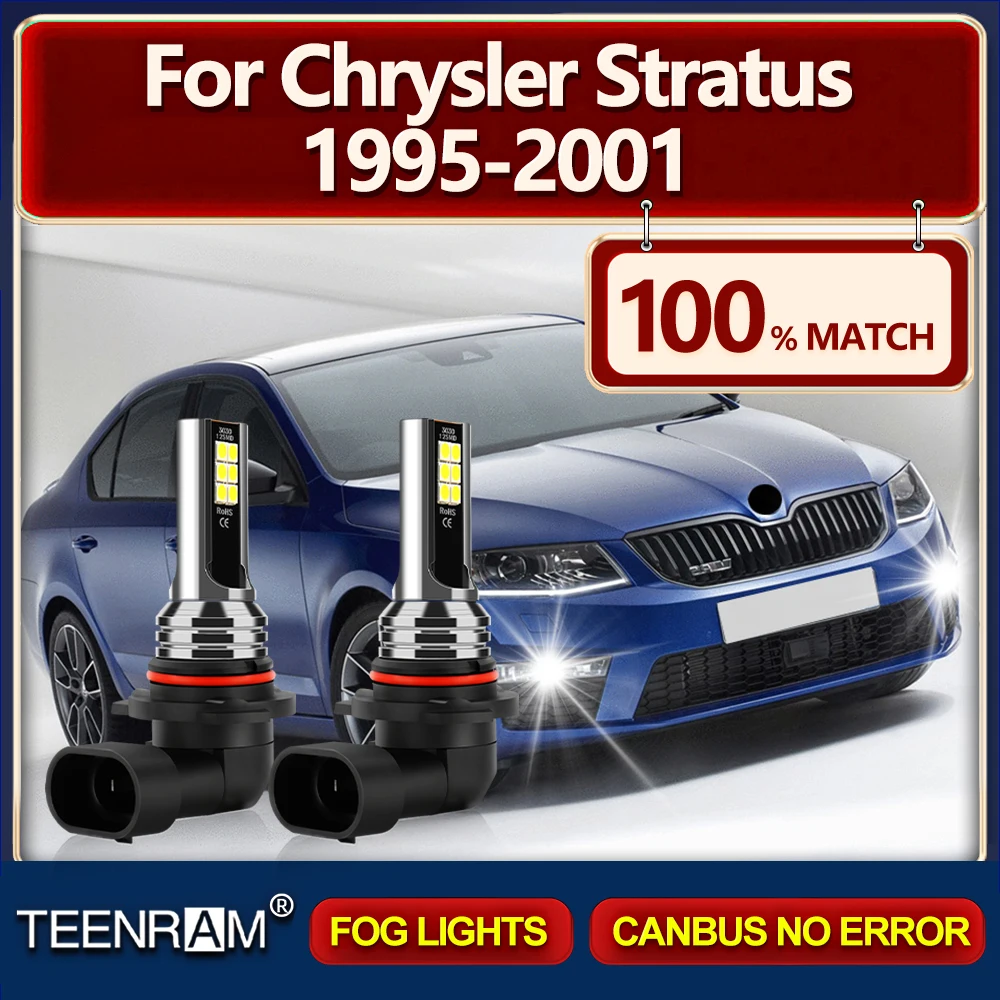 60W Car LED Fog Lamps Bulbs 6000K Super White Fog Lights 12V 24V For Chrysler Stratus 1995 1996 1997 1998 1999 2000 2001