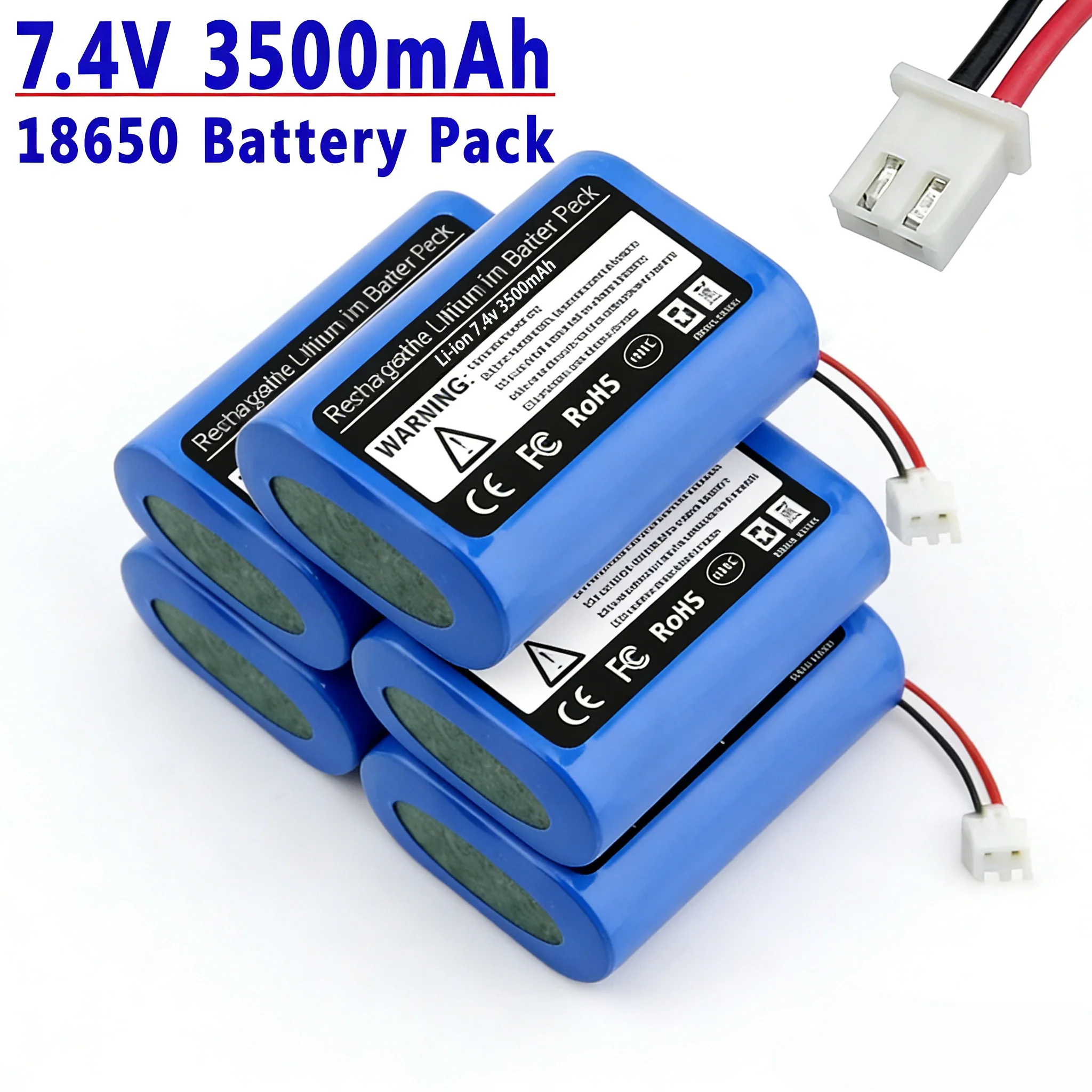 

100% new. Rechargeable lithium battery amplifier, 7.4 V, 3500 MAH, power supply toy accessories, reinforced concrete, 2s1p,