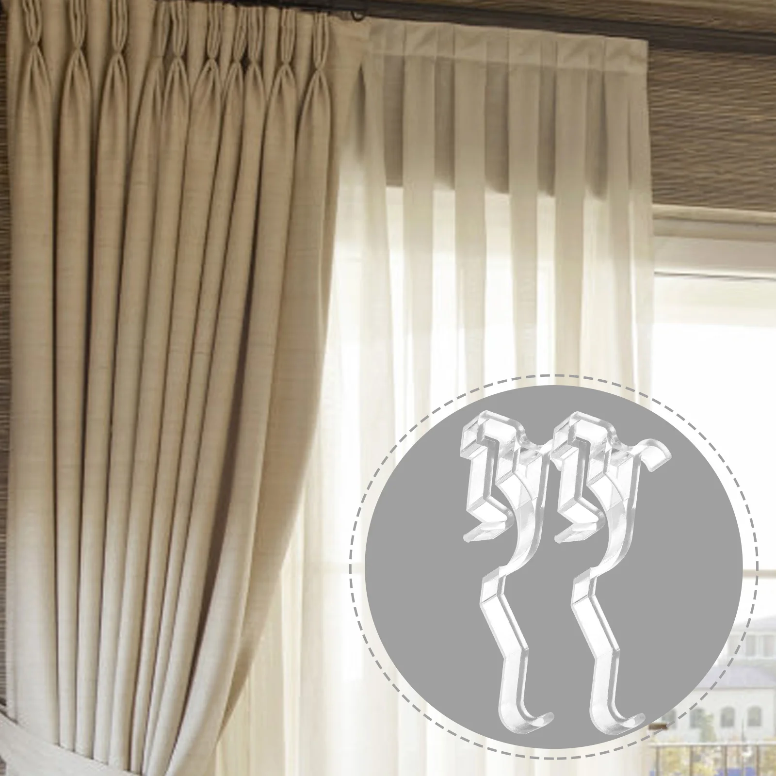 

10pcs Blind Valance Clips 3 Inch Clear Window Valance Clamps For Vertical Blinds Replacement Parts Easy Fit Secure Hold Home