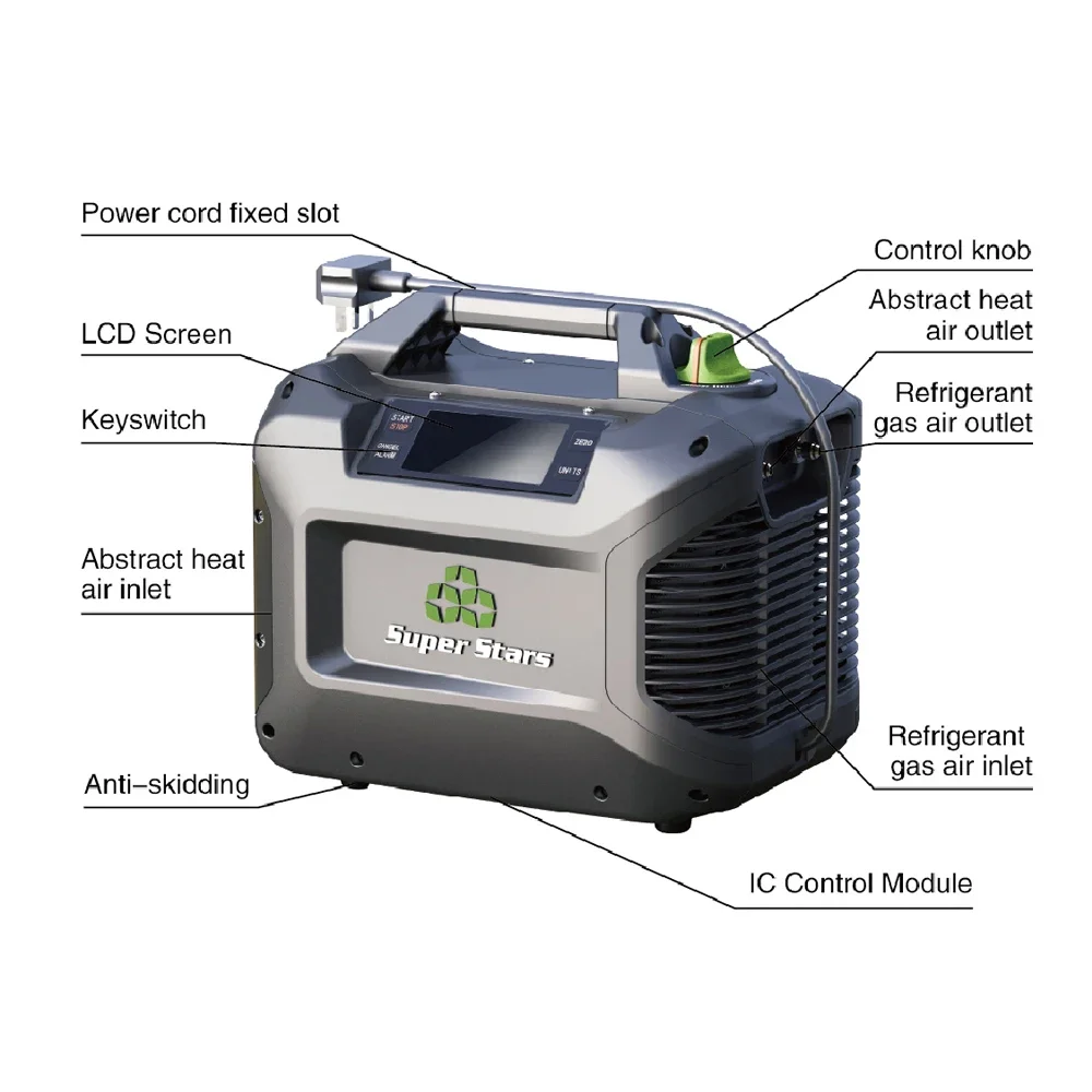 Digital Refrigerant Recovery Machine Refrigerant Recycling Machine Intelligent Air-conditioning All Gas Recovery Unit 220V 110V